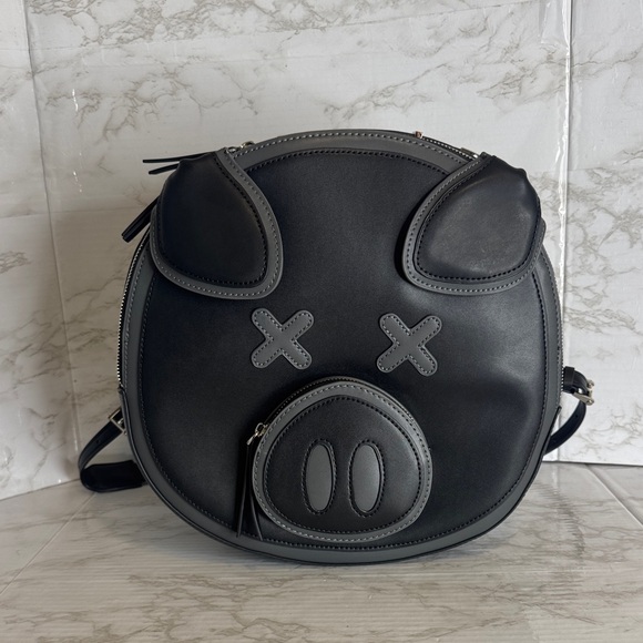 Collector Edition Jeffree Star X Shane Dawson Black Leather Pig Large Backpack - Picture 1 of 12